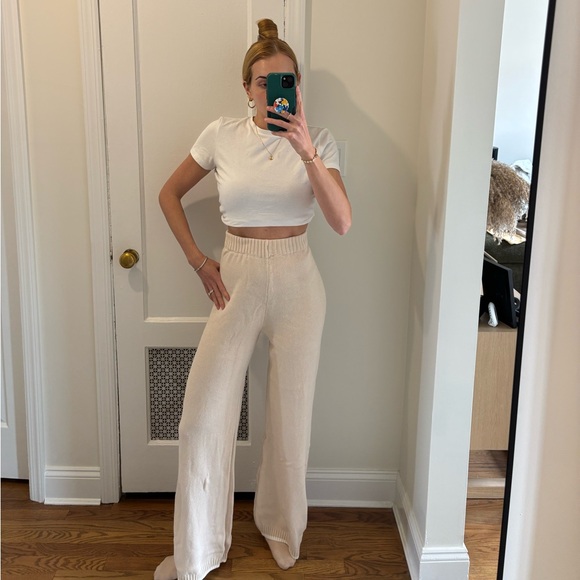Sincerely Jules high waisted knitted wide leg pants - Picture 1 of 13